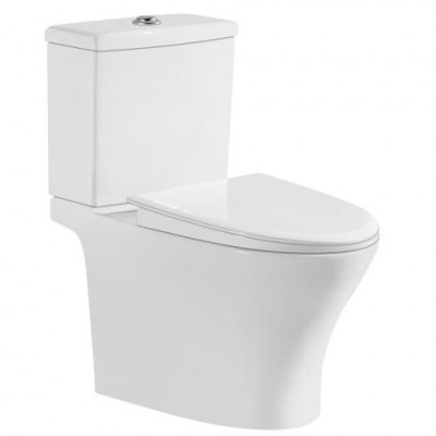 Chaozhou sanitarios retrete  inodoros soft close Two piece siphonic ceramic flushing toilet