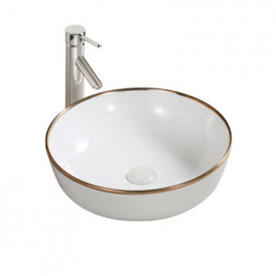 Modern European Style Factory Wash Basin Counter Top Art Ceramic Material Hand Wash Basin For Bathroom Decoration