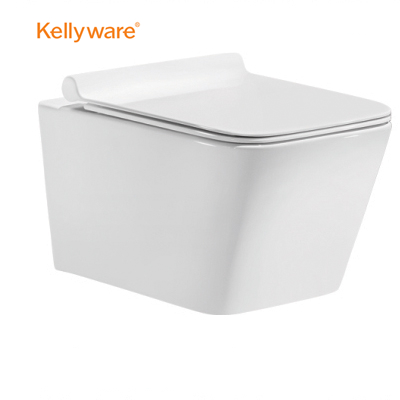 Modern design new arrival Wall hung toilet  ceramic wash down rimless toilet Diamond